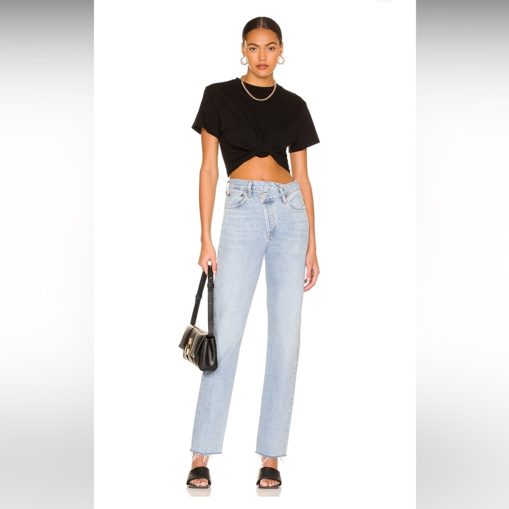 SOLD💥AGOLDE Criss Cross Straight Jeans Size 24 Blue Wash (Color Dimension)